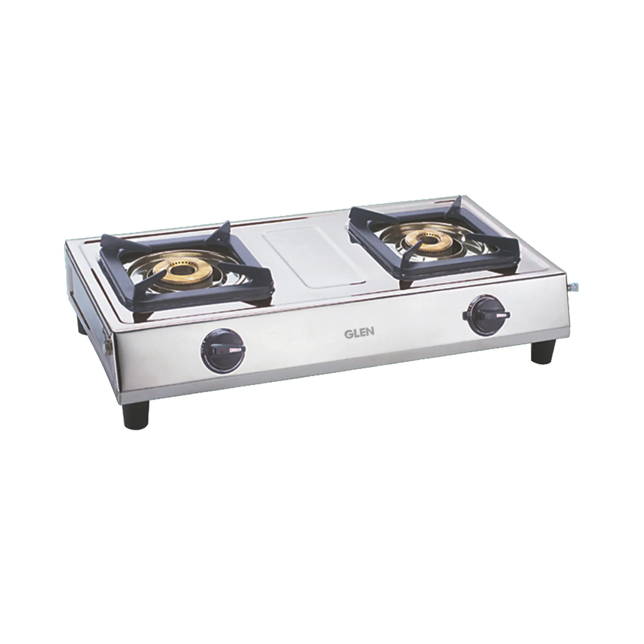 2 Burner Stainless Steel Gas Stove with Brass Burner (CT1021SSBB)