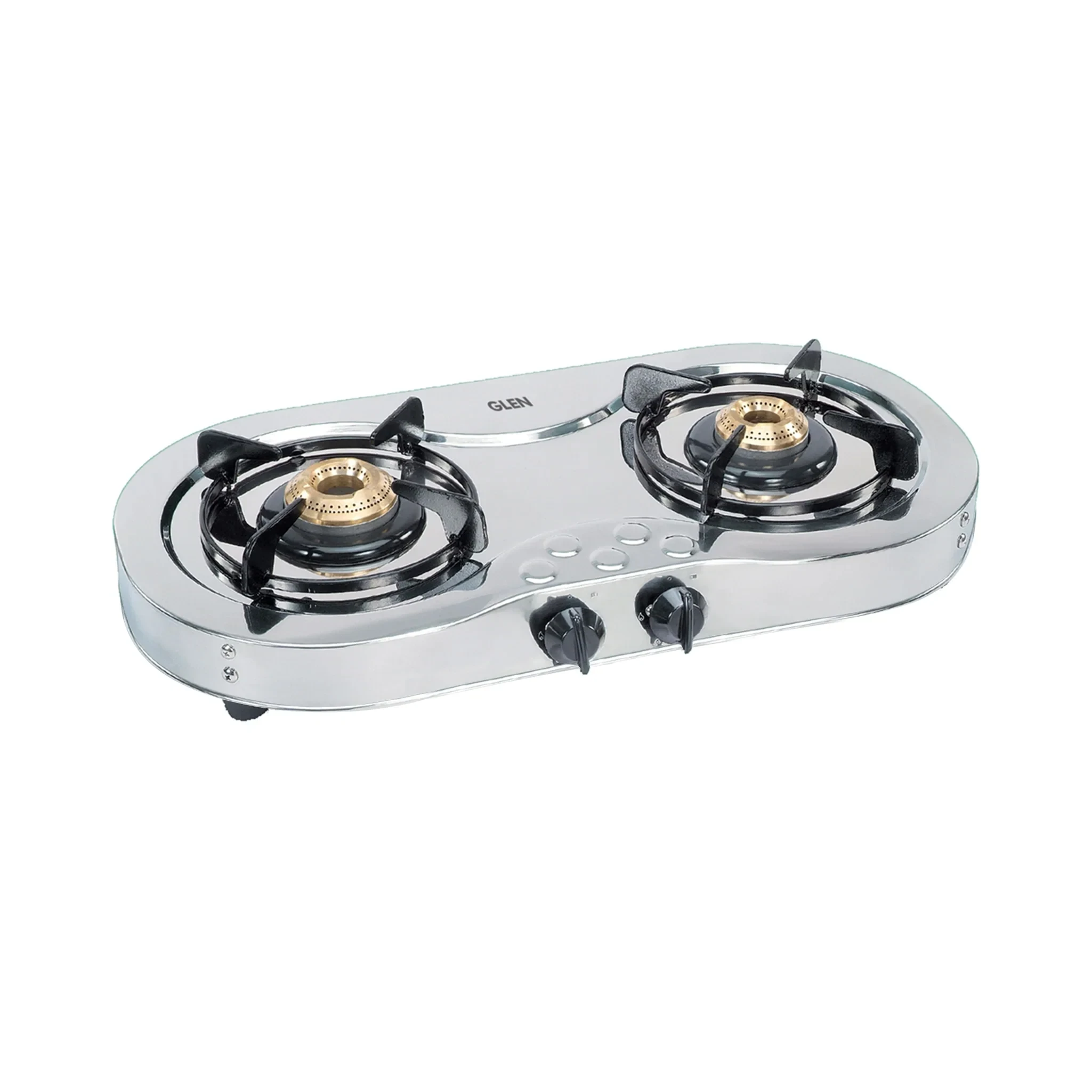 2 Burner Stainless Steel Gas Stove with Brass Burner (CT1025SS)