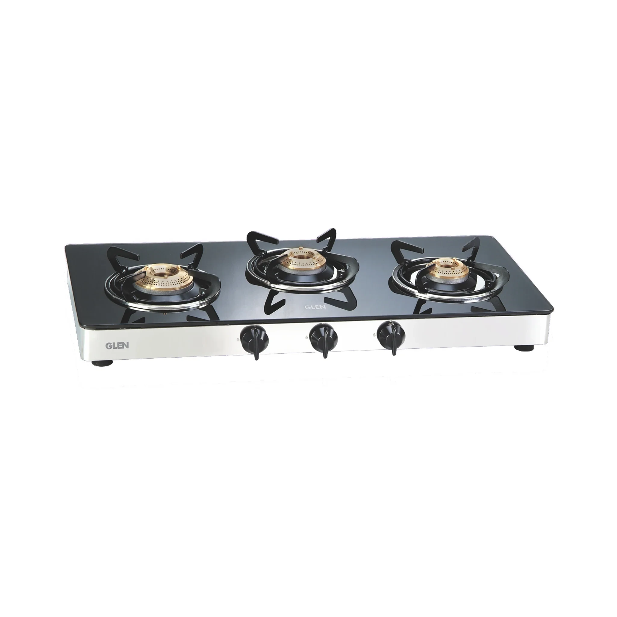 3 Burner LPG Glass Gas Stove with Brass Burner (CT1031GTEX)