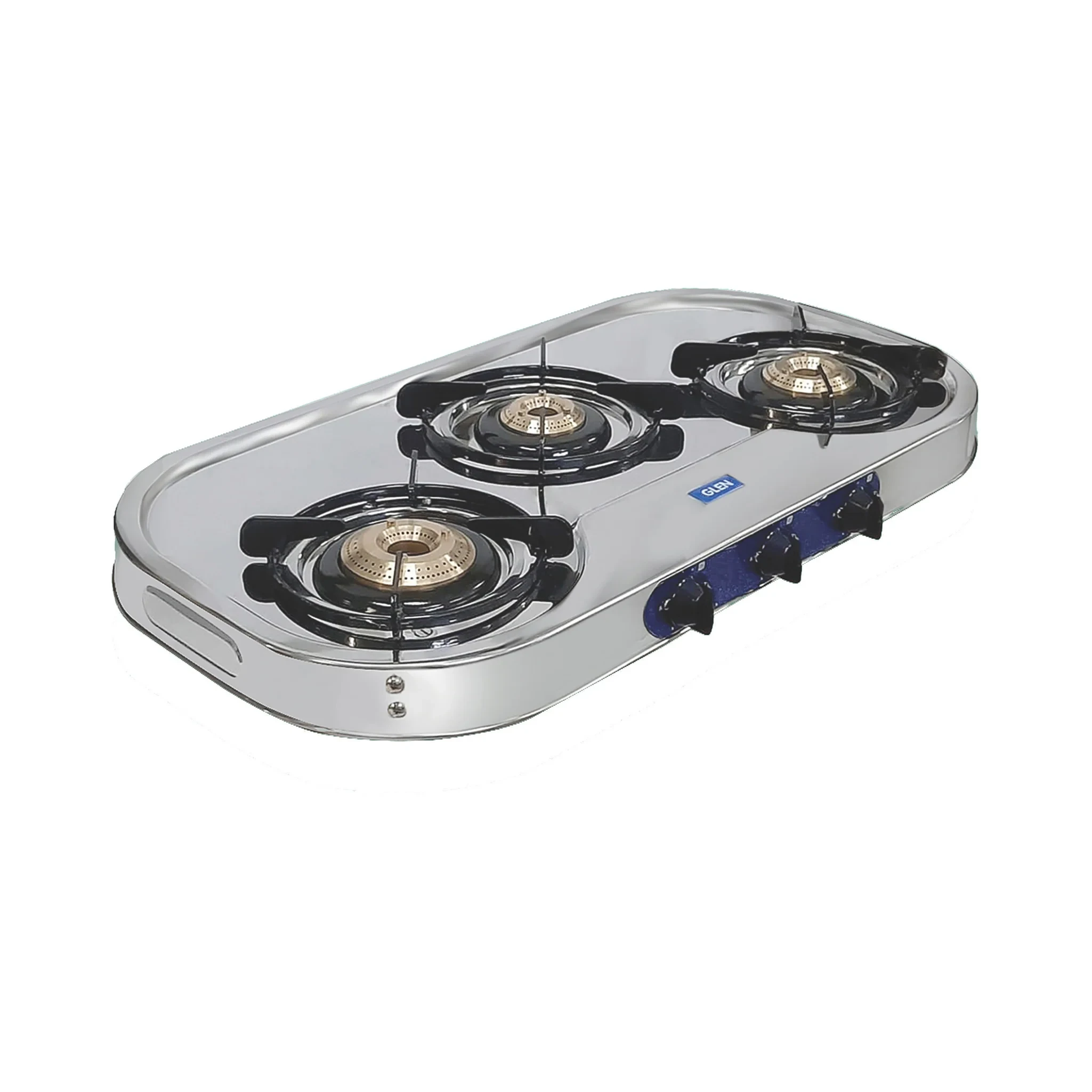 3 Burner Stainless Steel Gas Stove with High Flame Brass Burner Drip Tray (CT1033SSHFDTBB)