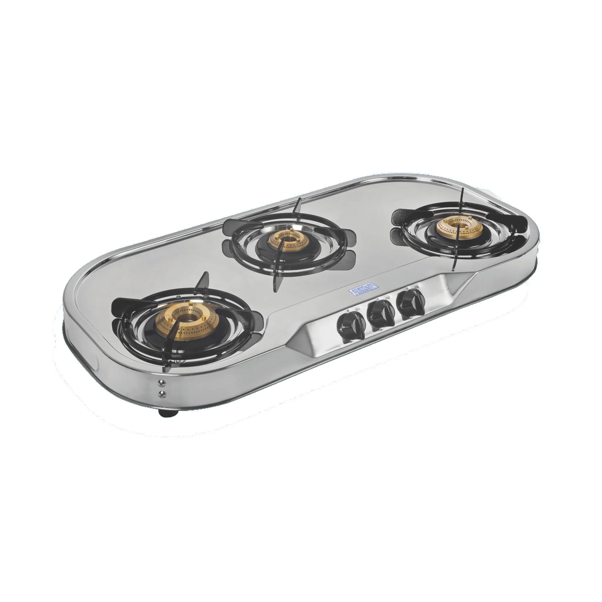 3 Burner Stainless Steel Gas Stove with High Flame Brass Burner Extra Large Drip Tray (CT1035XLHFBBDT)