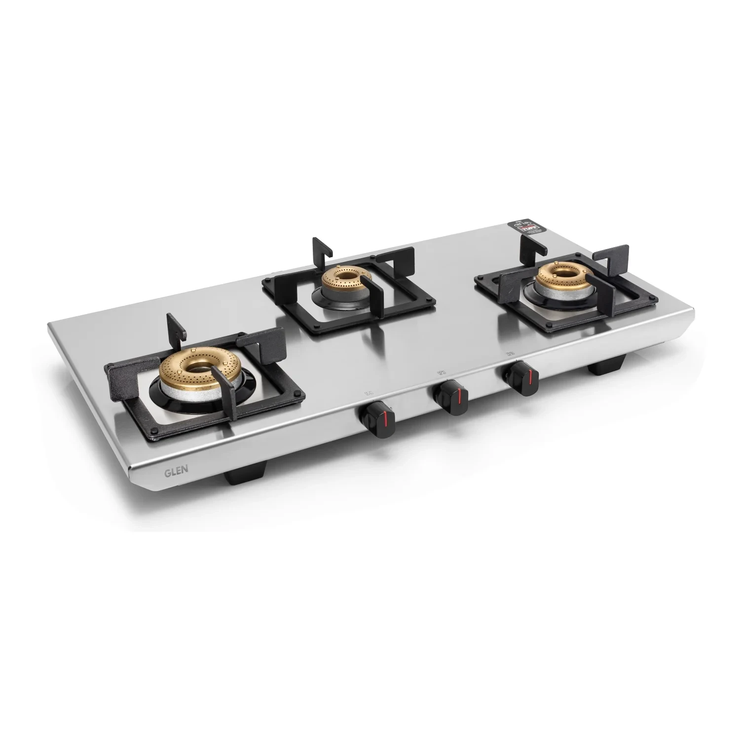 3 Burner Ultra Tuff Stainless Steel Gas Stove with Forged Brass Burner - Manual/Auto Ignition (CT1053UTSS73)