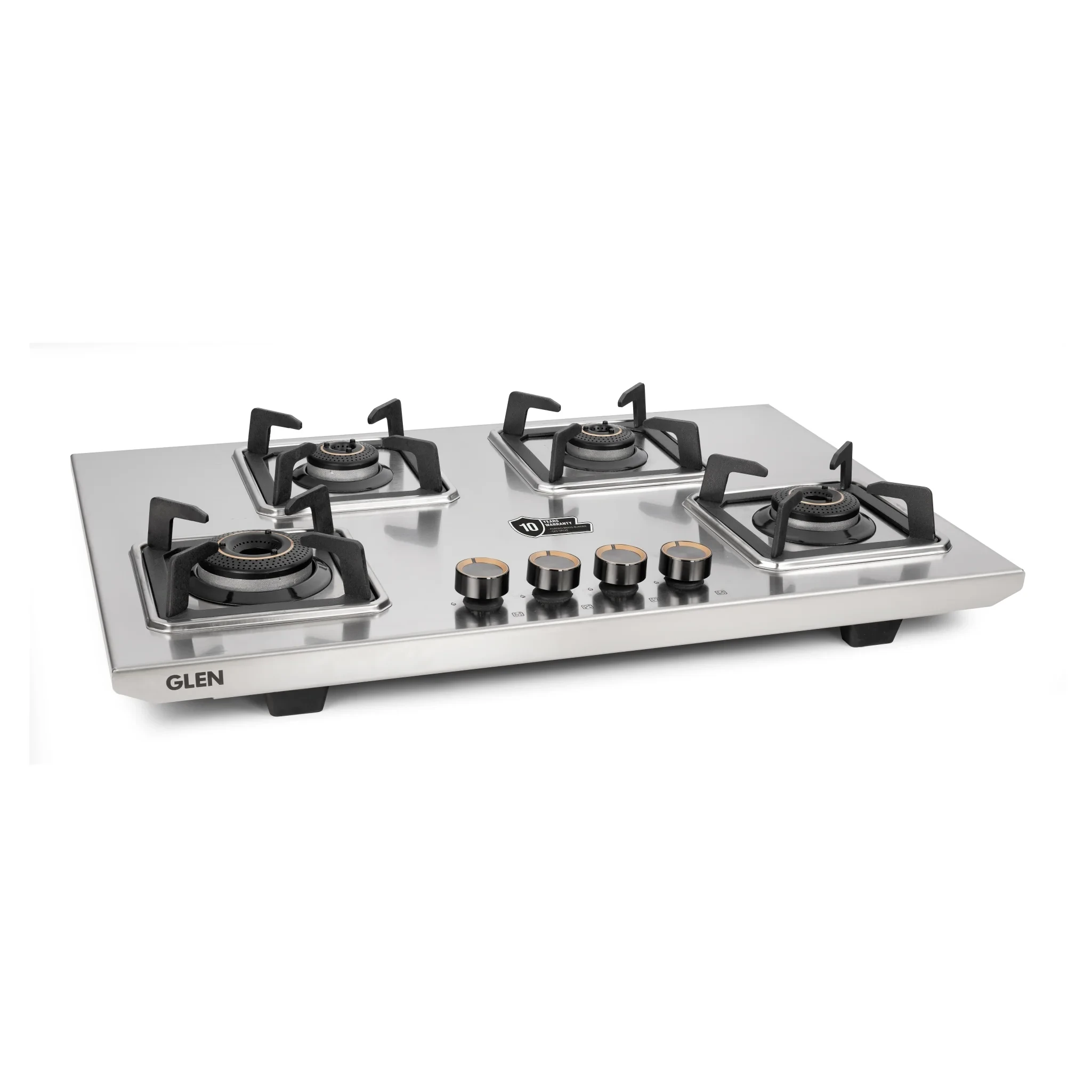 4 Burner Ultra Tuff Stainless Steel Gas Stove with High Efficiency Forged Brass Burners, Top Knobs - Manual/Auto Ignition (CT1054UTTNDTSS)