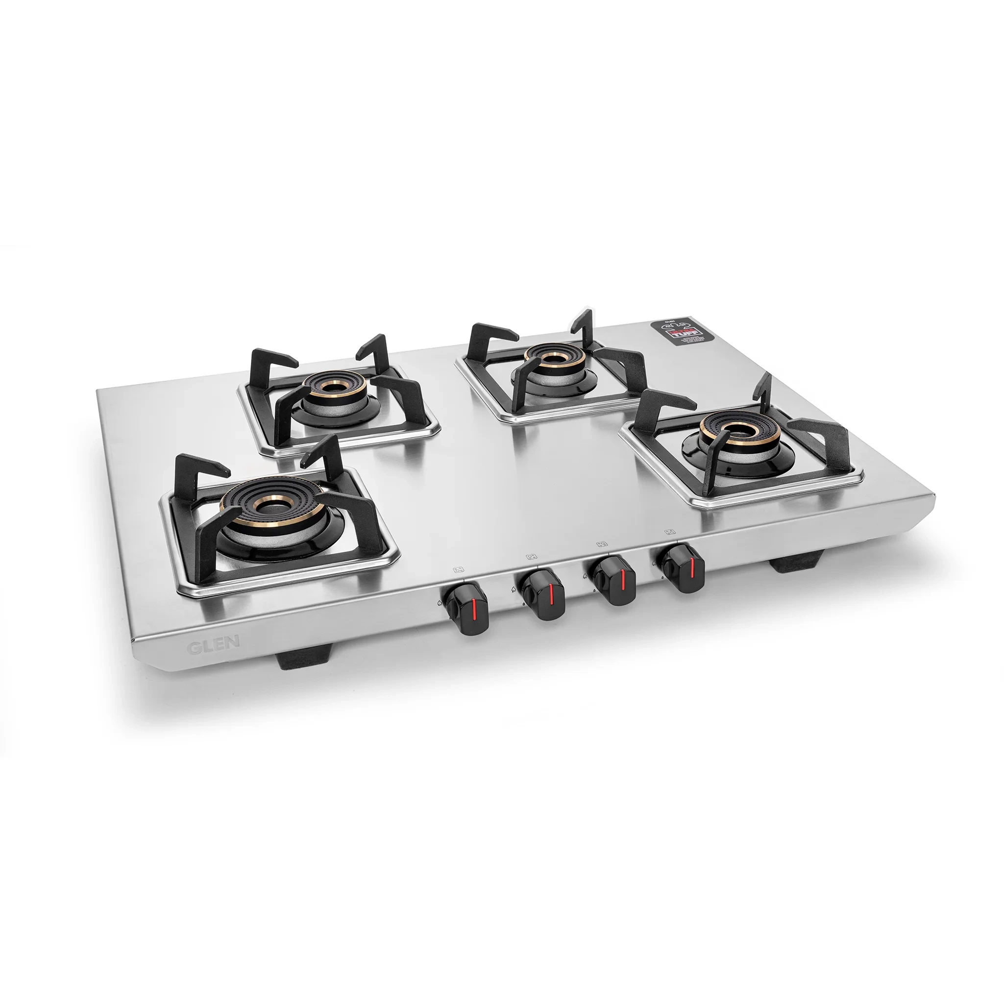 4 Burner Ultra Tuff Stainless Steel Gas Stove with Multi Ring Forged Brass Burner & Drip trays (CT1054UTDTSS)