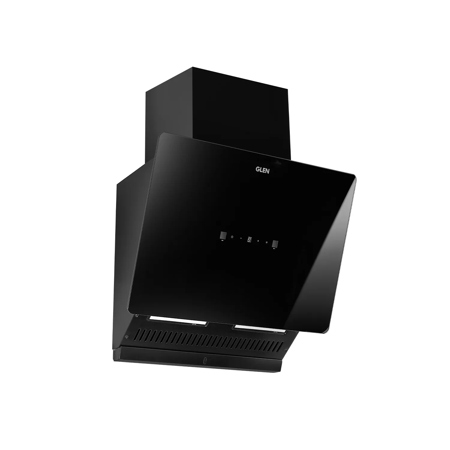 Auto Clean Glass Filter less Kitchen Chimney, Motion Sensor control with Digital Display 60/75/90cm 1400 m3/h - Black (CH6075AC)