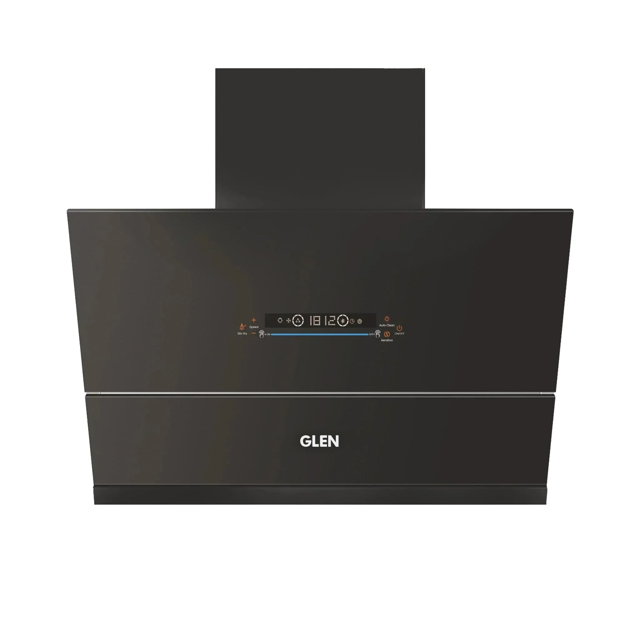 Auto Clean Glass Filterless Chimney with Inverter Technology, BLDC Motor 60/75/90cm 1600 m3/h -Black (6074 AC)