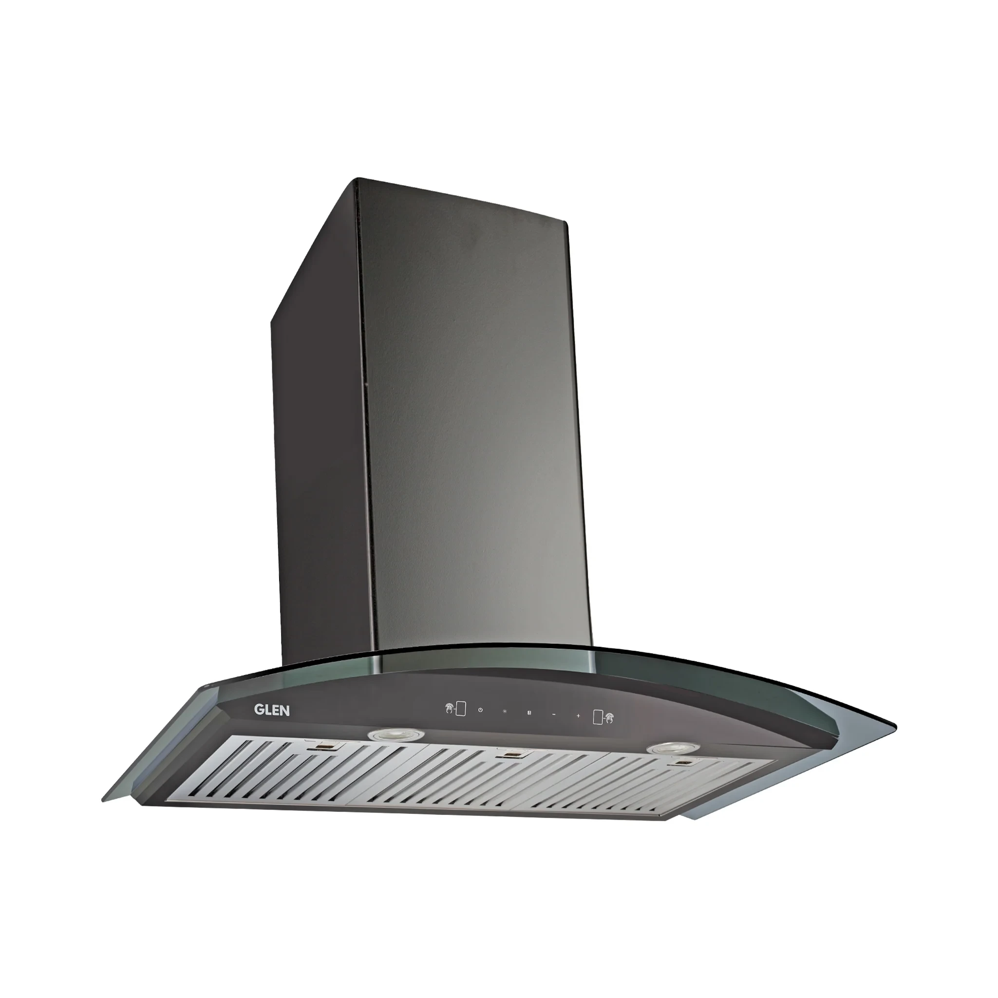 Kitchen Chimney Curved Glass with Motion Sensor Baffle filter 90cm 1250 m3/h -Black (6071 BLMS 90)