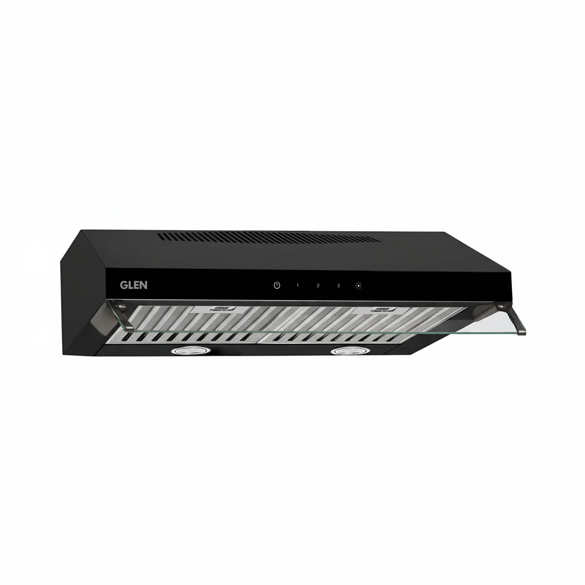 Straight Line Ductfree Kitchen Chimney with Baffle filters 60cm 1000 m3/h -Black (CH6003DFTSBFBL60)
